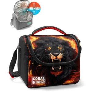 Coral High Kids Siyah Aslan Desenli Thermo Beslenme Çantası 22771