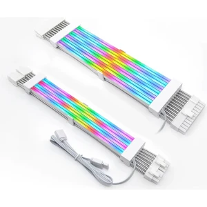 A-Rgb Sleeved Kablo Set Rgb Uzatma Kablo ( 1X24 Pin Anakart + 2x8 Pin Ekran Kartı )