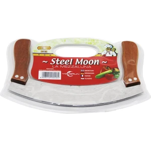Steel Moon Çift Ahşap Saplı Zırh Bıçak Kesici - Doğrayıcı 24 x 14 x 1,5 Cm-Findit