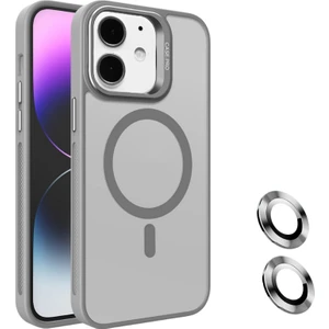 Apple iPhone 12 Kılıf Magsafe Şarj Özellikli Standlı Teknocase Protective Kapak – Lens Koruma Hediyeli