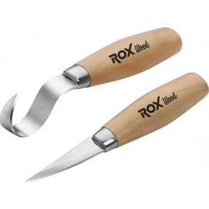 ROX Wood 153ROX184505 Ahşap Kaşık Kuksa Oyma Bıçağı Seti 2 Parça‎