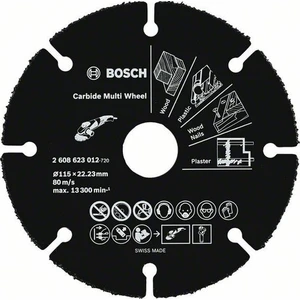 Carbide Multi Wheel 115mm Çok Amaçlı Kesme Diski 2608623012