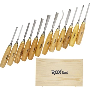ROX Wood 9092 Ahşap Oyma Iskarpela Seti 12 Parça Ahşap Kutulu