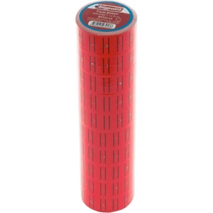 | Etiket, İz Bırakmayan Uzun Ömürlü Yapışkan, 6000 Etiketli Paket, 600 x 10 Rulo, Kırmızı