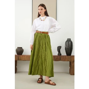 Kraşlı Vual Etek Yosun Yeşili