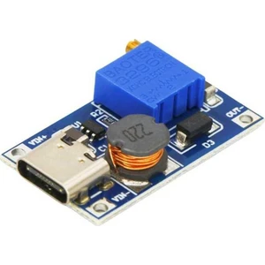 MT3608 2A Dc-Dc Voltaj Yükseltici Güç Modülü Type-C Soketli