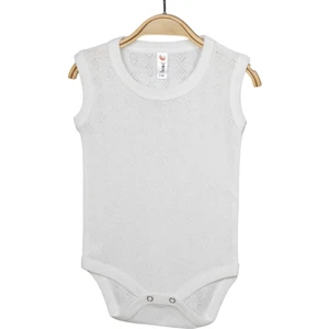 Hvc Kız Bebek Atlet Pamuklu Body Jakarlı Küp Desenli Çıtçıtlı Zıbın