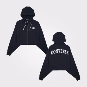 Retro Full-Zip Kadın Siyah Eşofman Üstü