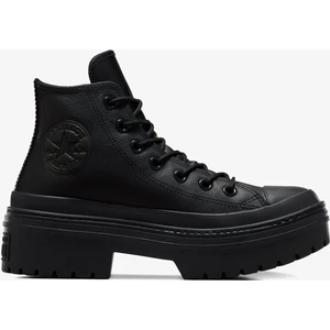 Chuck Taylor All Star Lugged Heel Waterproof Kadın Siyah Deri Platform Sneaker