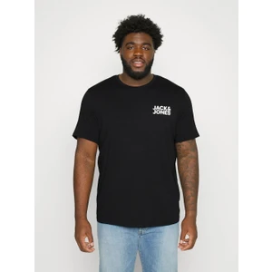 Jack&jones 12158505 Sol Gogus Yazılı Buyuk Beden Kısa Kol Tshırt