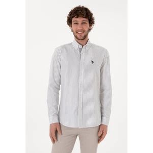 U.S. Polo Assn. Erkek Beyaz Gömlek Desenli 50306366-VR013