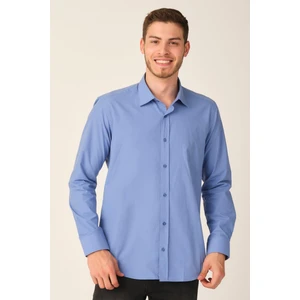 Alexander Gardi Slim Fit Klasik Gömlek Mavi (E19-032104) L