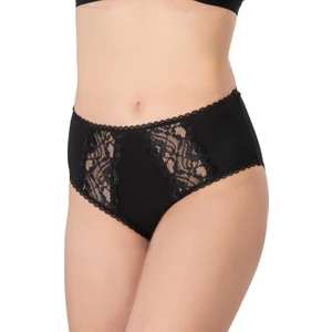 Siyah Emay 1445 Modal Cotton Yüksekbel Dantelli Külot