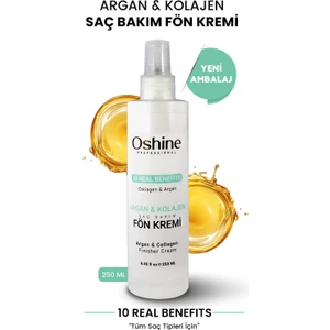 Oshine Professional Isıya Karşı Koruyucu Argan &  Kolajen Saç Bakım Spreyi, 250 ml