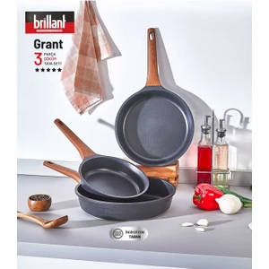 Decorev Granit İndüksiyon Taban 3 Parça Granit Tava Seti 20 / 24/ 28 cm