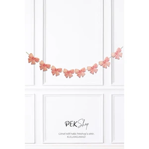 Pembe Fiyonklar Banner Duvar Süsü