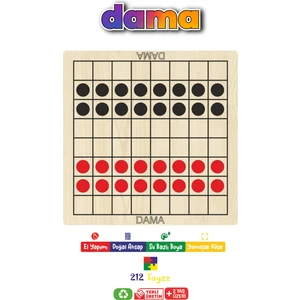 Time Table Ahşap Dama Akıl, Zeka ve Strateji Oyunu Dama