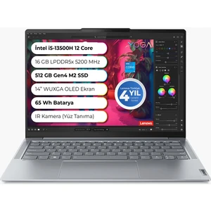 Yoga Slim 6 14IRH8 I5 13500H 12CORE 16GB LPDDR5X 5200 Mhz 512GB M2 Gen4 SSD 14" OLED Freedos Taşınabilir Bilgisayar
