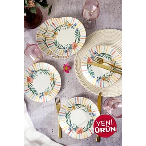 Soft Flowers Pasta Tabağı 20 cm 6 Adet 22322