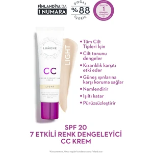 CC Cream Shade Light-7 Etkili Renk Dengeleyici CC Krem SPF 20 Açık