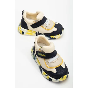 Dilimler Ayakkabı Şirinbebe Ortopedik Erkek Bebek Ilk Adım Spor Ayakkabı Sarı Cırtlı Anorak Malzeme