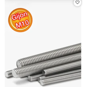 M10X1000 mm Saplama Galvanizli Gijon Rot Tij Başsız Cıvata