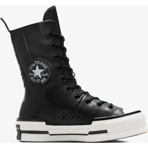 Chuck 70 Plus Unisex Siyah Deri Platform Sneaker