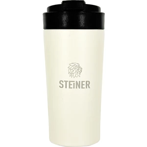 Paslanmaz Çelik Termos 380 ml Mat Beyaz Sıcak ve Soğuk Tutma Özellikli Termos