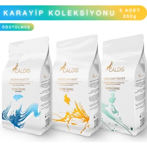 Caribbean™ 3'lü Yöresel Kahve Set 250 gr Öğütülmüş Filtre Kahve