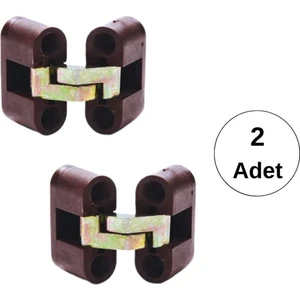 Gizli, Akıllı Masa Katlanır Sehpa Menteşesi Oval Kırma Akordiyon Plastik Kahverengi (2 Adet)