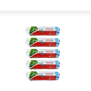 Büyük Boy Çöp Poşeti 5'li Çöp (5X10 50 Adet)Torbası Kalın Yırtılmaz Çöp Torbası