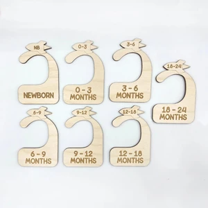 Marwin Craft Roket Temalı Ahşap Elbise Askısı | Yenidoğan Kıyafet Ayırıcı| Bebek Odası Dolap- Gardrop Düzenleyici