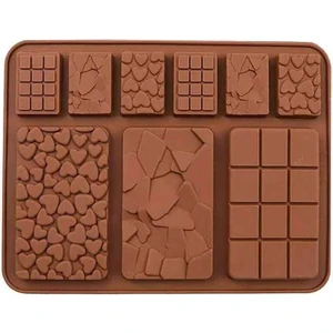 Çikolata Kalıbı - Silikon - Karışık Tablet