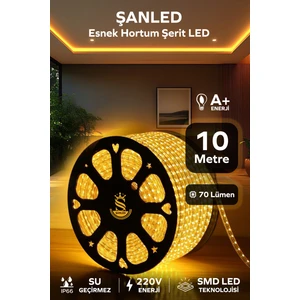 Aydınlatma Hortum Esnek Şerit LED Beyaz ,kırmızı ,yeşil,mavi,günışığı,amber Rengi + 220V Fiş/10 Metre