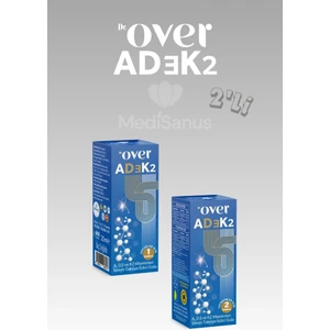 Dr. Over AD3K2 - D3 Vitamini, K2 Vitamini ve A Vitamini Içeren Gıda Takviyesi, 20 Ml, 400 Damla, D3K2 - 2 Kutu Bir Arada