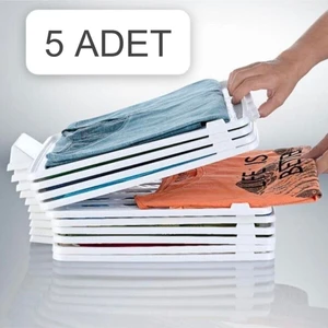 Braves 5 Adet Pratik Dolap Içi Tişört, Gömlek, Elbise ve Pantolon Düzenleyici Raf Organizer