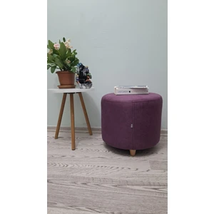 Ahşap Ayaklı Nubuk Yuvarlak Puf&bench Koltuk/tabure