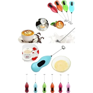 Pilli Mini Mixer Kahve Süt Köpürtücü Karıştırıcı Cappucino Mikser Şekillendirici ( 1 Adet )