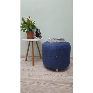 Ahşap Ayaklı Nubuk Yuvarlak Puf&bench Koltuk/tabure