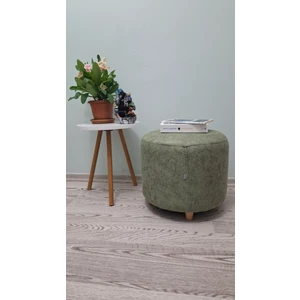 Ahşap Ayaklı Nubuk Yuvarlak Puf&bench Koltuk/tabure