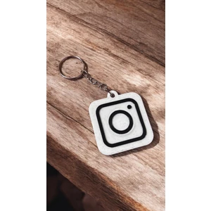 Instagram Nfc Anahtarlık Beyaz