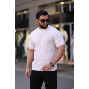 Bisiklet Yaka Kısa Kol Erkek Örme Triko Tişört