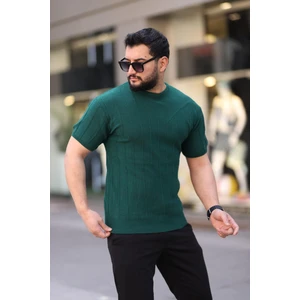 Bisiklet Yaka Kısa Kol Erkek Örme Triko Tişört