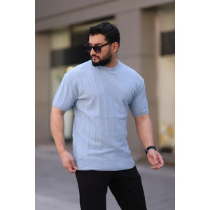 Bisiklet Yaka Kısa Kol Erkek Örme Triko Tişört