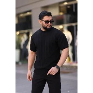 Bisiklet Yaka Kısa Kol Erkek Örme Triko Tişört