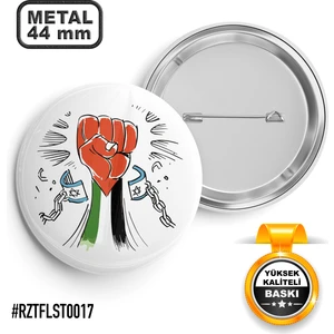 Sağlam Ajans Filistin Zafer İğneli Rozet 44 mm
