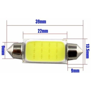 3 Adet 12 Çipli Led Sofit Ampul 39mm (Araç Içi Tavan Aydınlatma Ampulü)