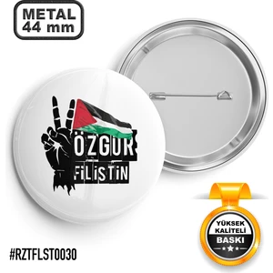 Sağlam Ajans Özgür Filistin İğneli Rozet 44 mm