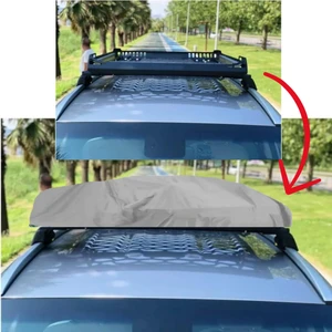 Araç Üstü - Off Road Tavan Sepeti Koruyucu Gri Branda, 100X120CM