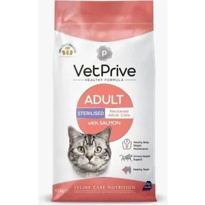 Vet Prive Sterilised Somonlu Yetişkin Kısırlaştırılmış Kedi Maması 10 kg
